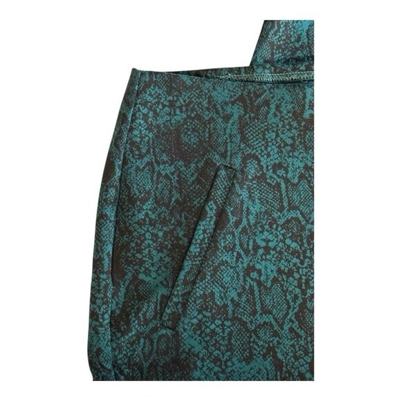 Chicos Snake Print Pull On Pants~Size 00 (XS/2)~Green Black Reptile Look L10 35 - Picture 8 of 11